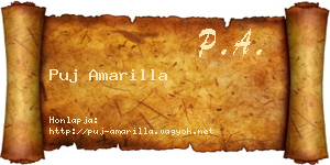 Puj Amarilla névjegykártya